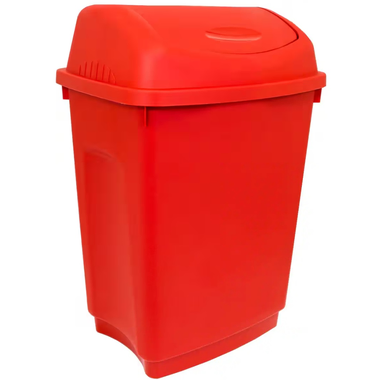 50LTR SWING TOP BIN - RED
