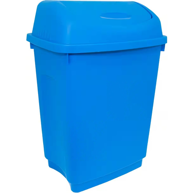 50LTR SWING TOP BIN - BLUE