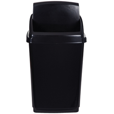50LTR SWING TOP BIN - BLACK