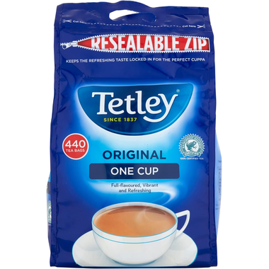 1 PACK OF TETLEY TEA BAGS
