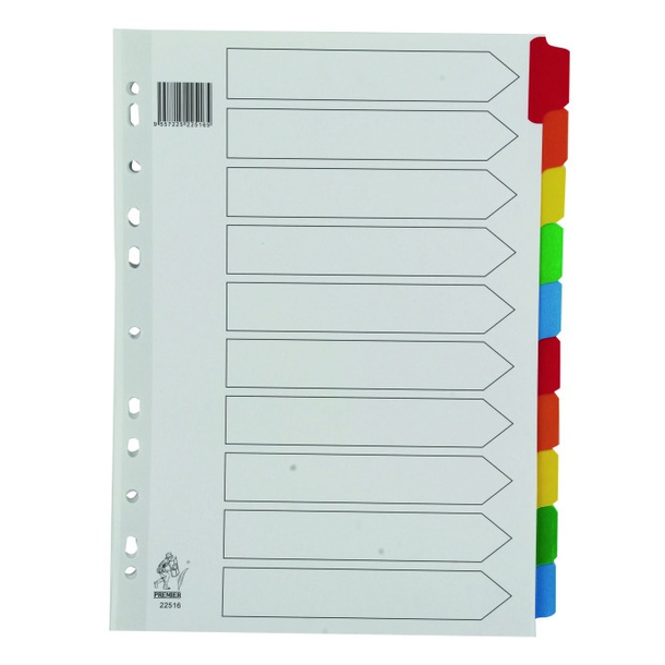 A4 COLOURED FOLDER DIVIDERS