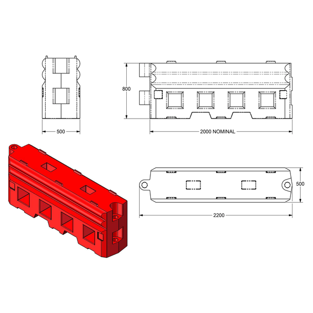 2MTR RB22 CRASH TESTED BARRIER