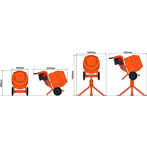 4/3 CU.FT PETROL MIXER