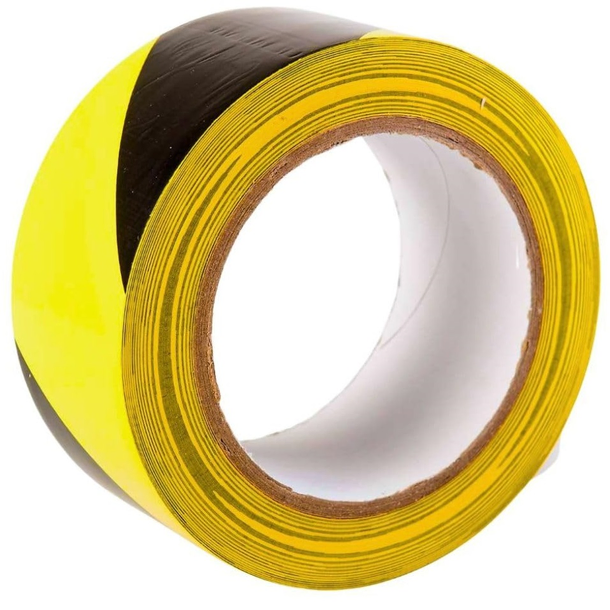 YELLOW & BLACK HAZARD TAPE