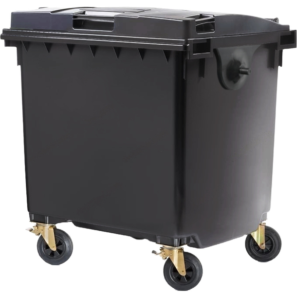 660LTR BLACK WHEELIE BIN