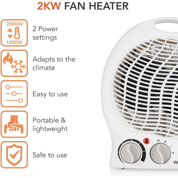240V 2KWA FAN HEATERS