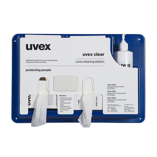 UVEX LENS CLEANING STATION C/W 4 BOXES