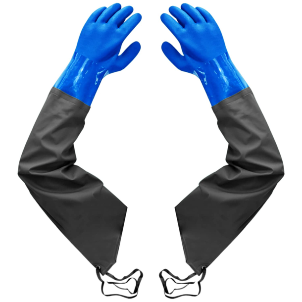 ELBOW LENGTH RUBBER GAUNTLETS